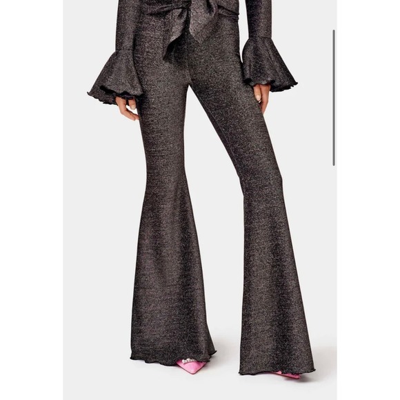 Sleeper Lurex Lounge Pants in Black - Small - Picture 1 of 4